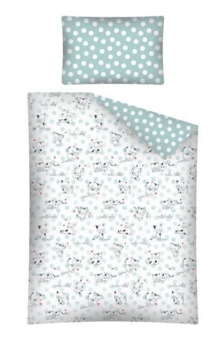 Pościel do łóżeczka 90x120 dziecięca 100% bawełna kotki