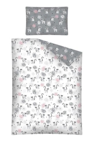 Pościel do łóżeczka 90x120 dziecięca 100% bawełna lemur