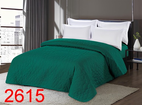 Narzuta pikowana 170x210 butelkowa zieleń