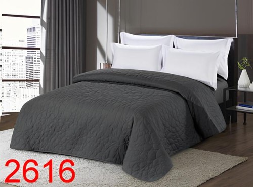 Narzuta pikowana 170x210 ciemny grafit