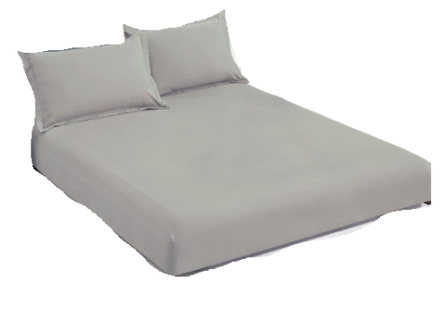 Bawełniane prześcieradło z gumką 200x220 stalowe