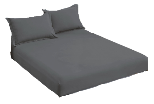 Bawełniane prześcieradło z gumką 200x220 grafitowe