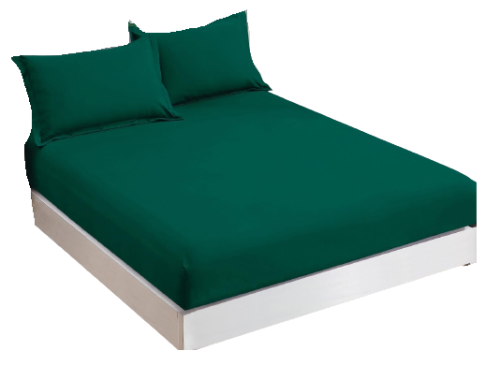 Bawełniane prześcieradło z gumką 90x200 zielone