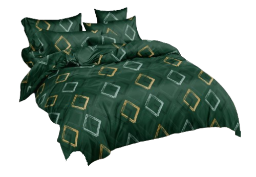 Pościel 3D 160x200 zielone kwadraty 