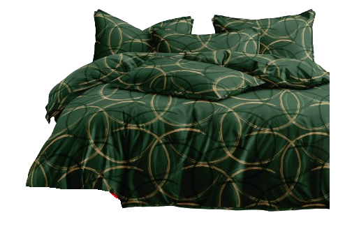 Pościel 3D 160x200 zielone kółka