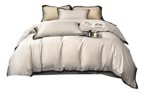 Pościel z dekoracyjną falbanką 160x200 jasny beż