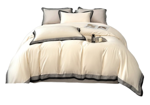 Pościel z dekoracyjną falbanką 200x220 kremowa