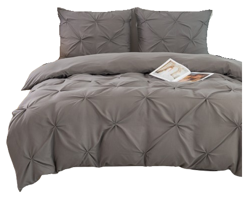 Pościel z dekoracyjnym wzorem 200x220 grafitowa 