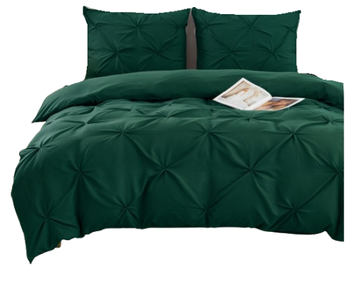 Pościel z dekoracyjnym wzorem 160x200 zielona