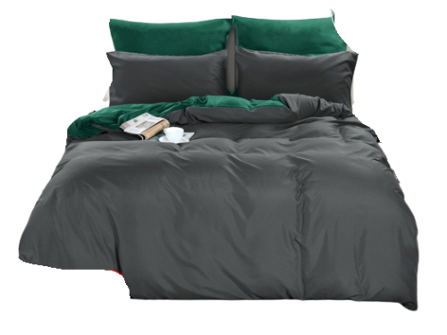 Pościel dwustronna 160x200 zielono/szara