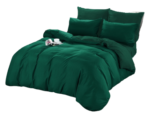 Pościel dwustronna 160x200 gładka zielona