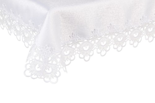 Obrus 150x400 z gipiurą plamoodporny prostokątny 