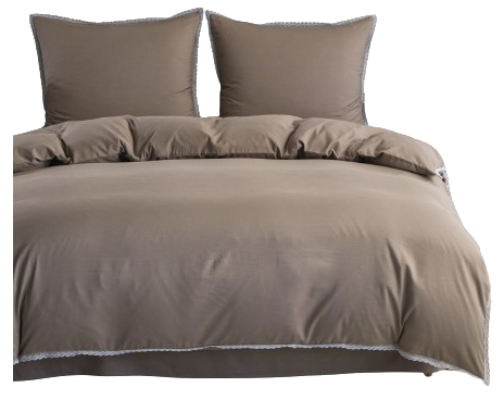 Pościel z koronkową falbanką 200x220 beżowa