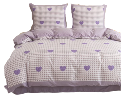 Pościel z lampasem 140x200 serduszka 