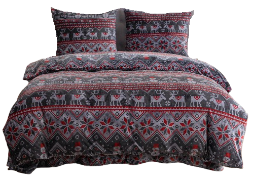 Pościel polarowa premium 200x220 "MIŚ" mikrofibra świąteczna