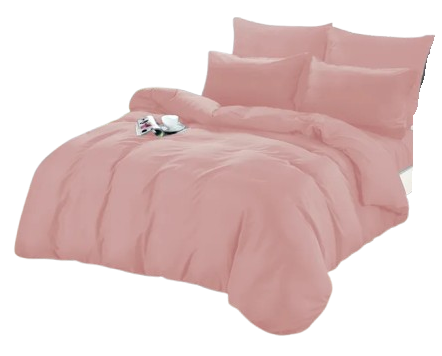 Pościel dwustronna 200x220 gładka różowa