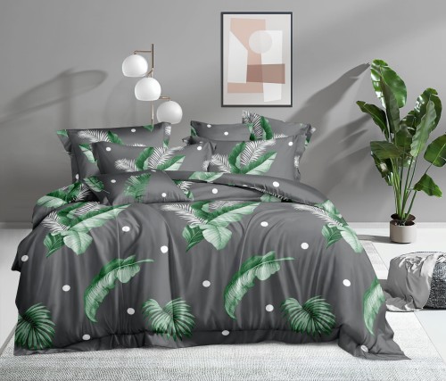 Pościel 3D 160x200 zielone liście